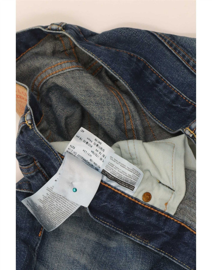 Męskie jeansy Levi's 504 Straight W31 L34 Niebieskie bawełniane