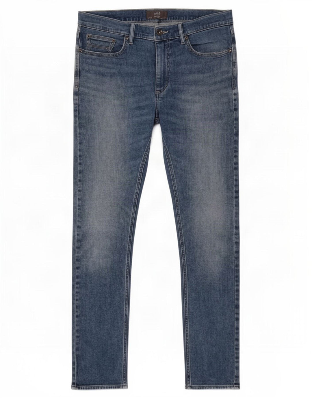 Marks & Spencer Męskie jeansy slim W34 L33 Niebieskie bawełniane