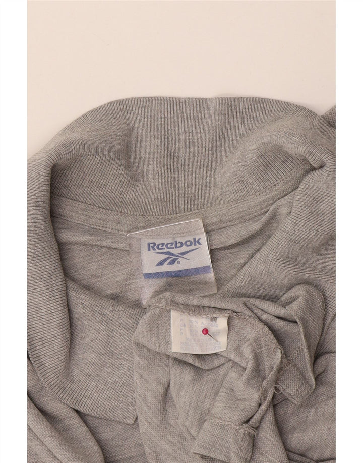 Męska koszulka polo Reebok XL, szara, bawełniana