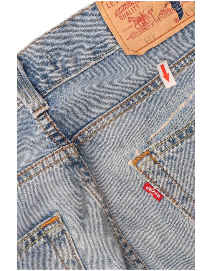 Męskie jeansy Levi's 511 Slim W33 L34 Niebieska bawełna