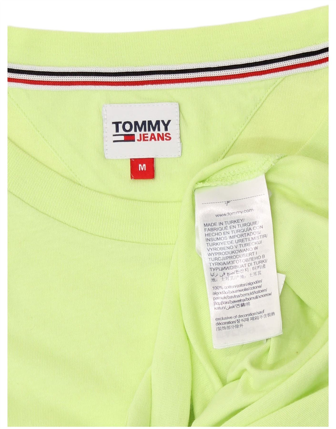 T-shirt damski Tommy Hilfiger Top UK 12, średnia zielona bawełna