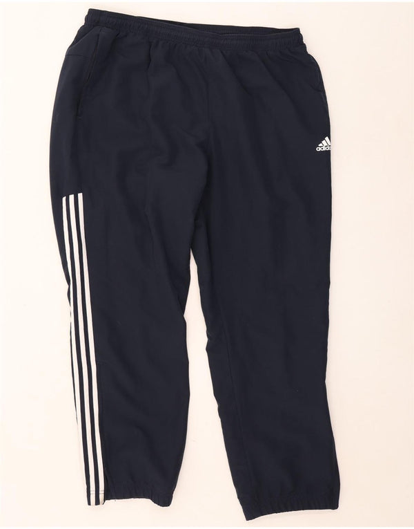 Adidas Mens Tracksuit Trousers Joggers 2XL Navy Blue Polyester