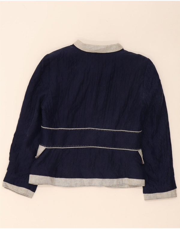 Damska marynarka Zara zapinana na 3 guziki UK 14, średni granat, blok kolorów