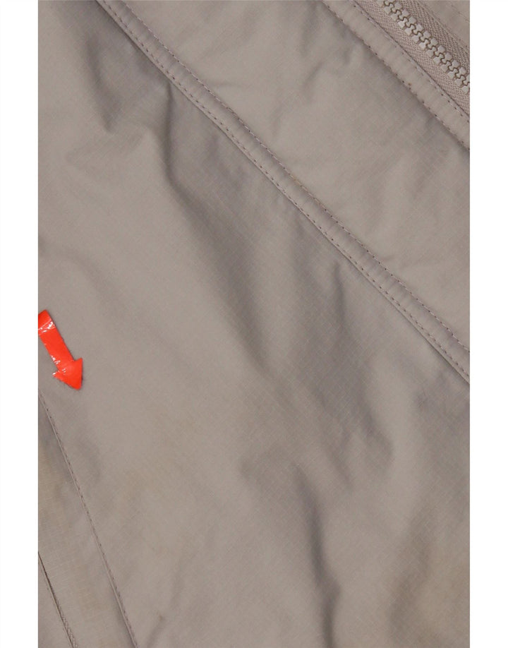 Damska kurtka wiatrówka z kapturem Superdry UK 16, duża, szary nylon
