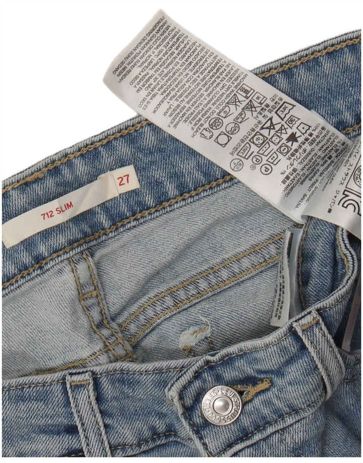Damskie jeansy Levi's 712 Slim W27 L30 Niebieska bawełna