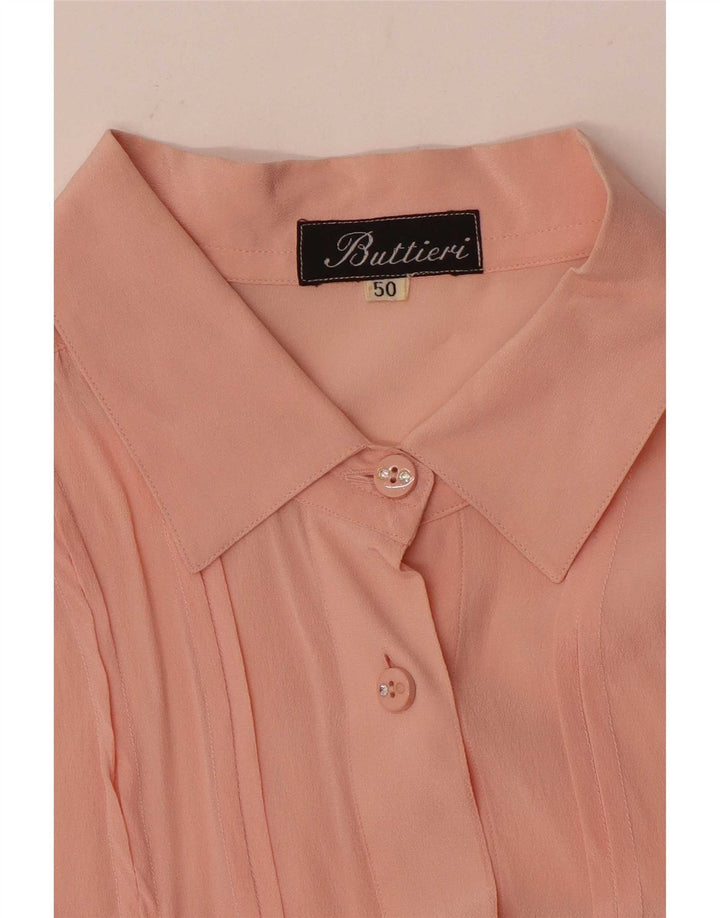 Damska bluzka koszulowa w stylu vintage IT 50 XL, różowa