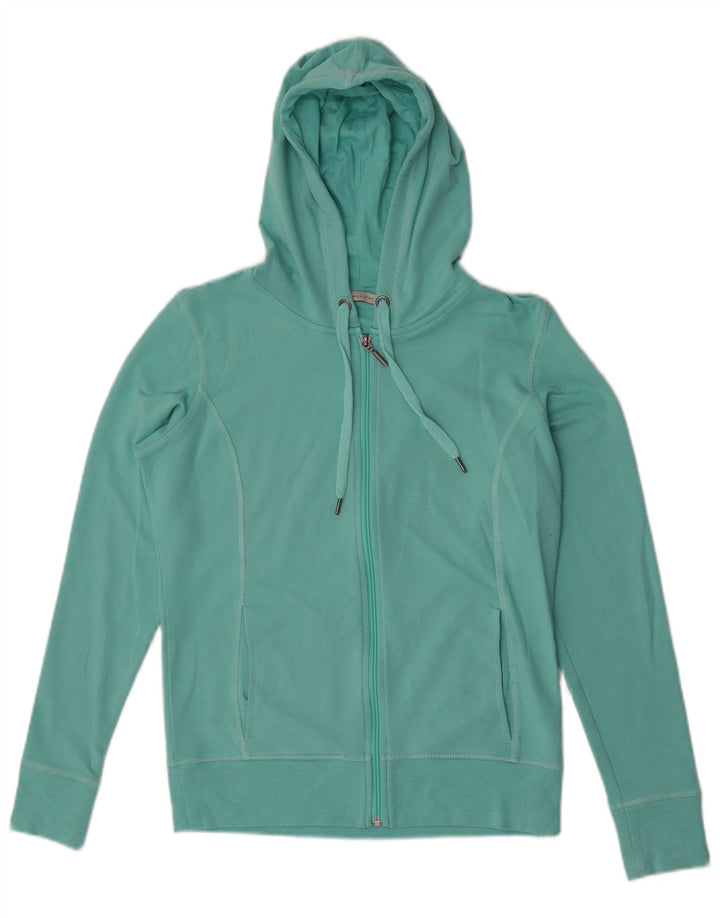 Marks & Spencer Damski sweter z kapturem i zamkiem, UK 12, średni turkusowy bawełniany