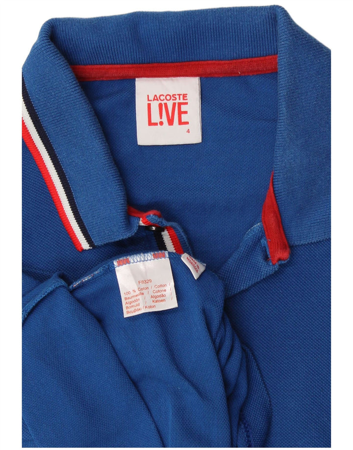 Męska koszulka polo LACOSTE, rozmiar 4, średnia niebieska, bawełniana