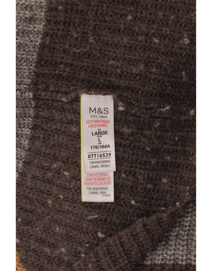 Marks & Spencer Damski sweter z golfem, UK 16, duży, wielokolorowy