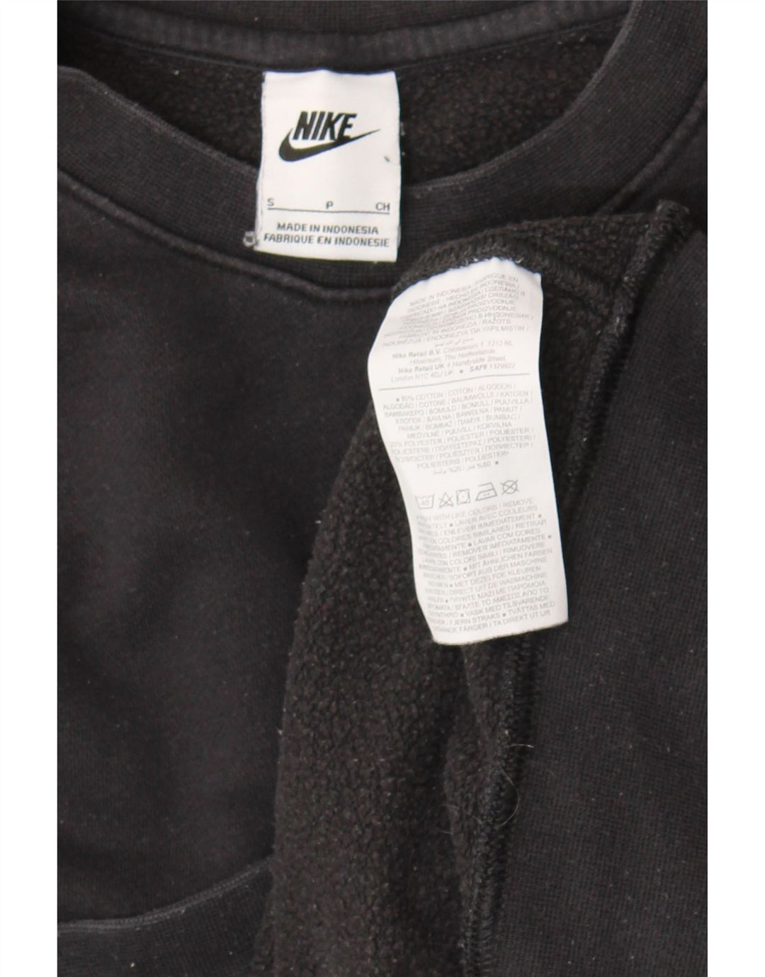 Męska bluza dresowa Nike, mała, czarna, bawełniana