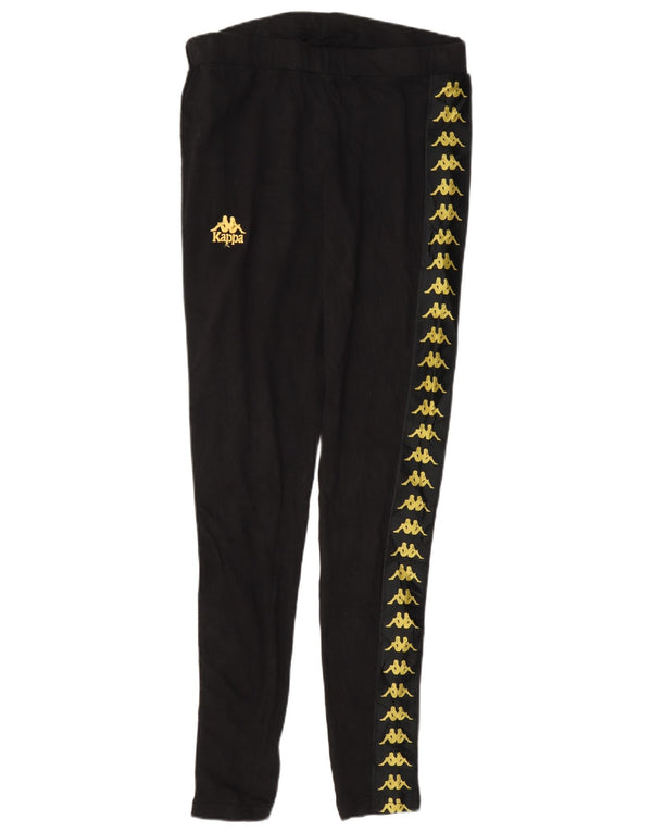 Damskie legginsy Kappa Graphic UK 14, duże, czarne, bawełniane