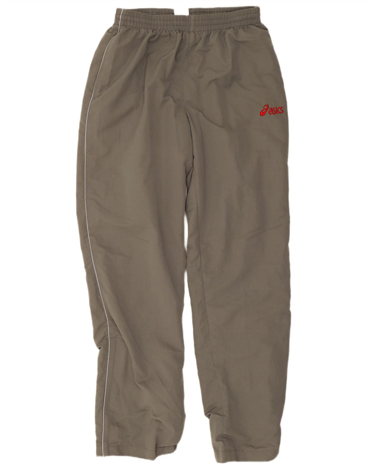 Męskie spodnie dresowe Asics, duże, poliestrowe khaki