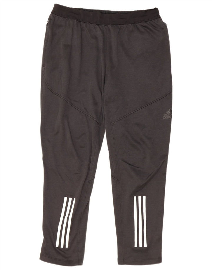 Męskie spodnie dresowe Adidas Climawarm, duże, czarne, poliestrowe
