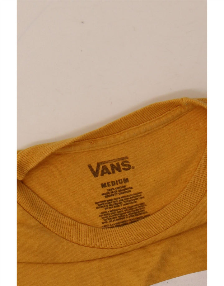 Damska koszulka VANS z grafiką, UK 14, średnia żółta bawełna