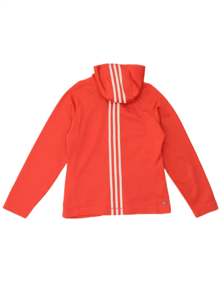 Damska bluza z kapturem Adidas Climawarm Zip UK 12, średni czerwony poliester
