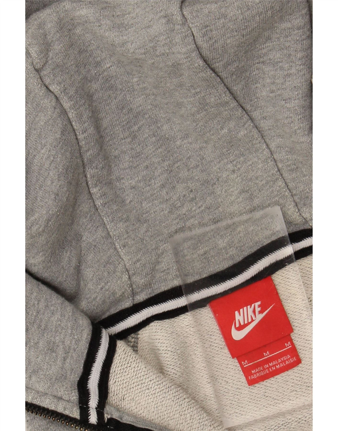 NIKE Womens Zip Hoodie Sweater UK 14 Medium Grey Cotton Vintage Nike and Second-Hand Nike from Messina Hembry 