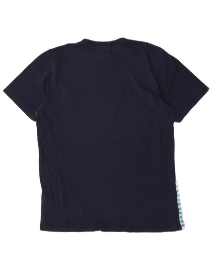 T-shirt męski Adidas Top Medium granatowy, bawełniany w paski