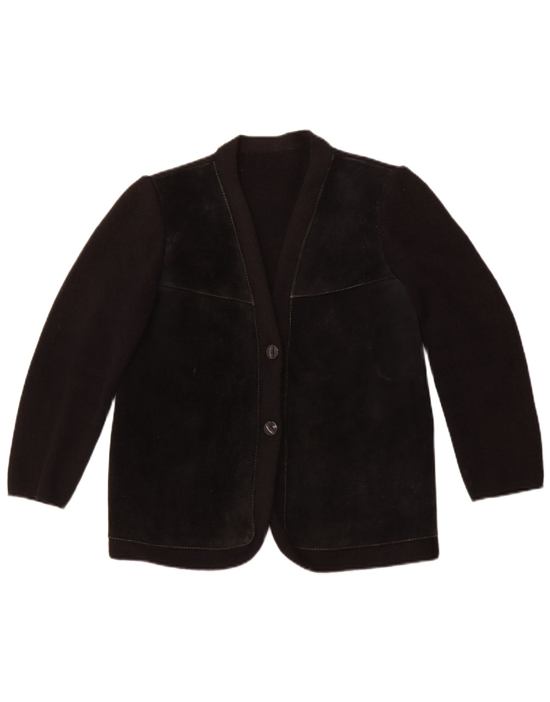 Sweter damski VINTAGE UK 12, średni czarny, blok kolorów