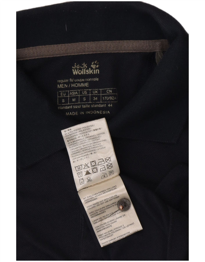 Męska koszulka polo JACK WOLFSKIN UK 34, mała, granatowa, poliester