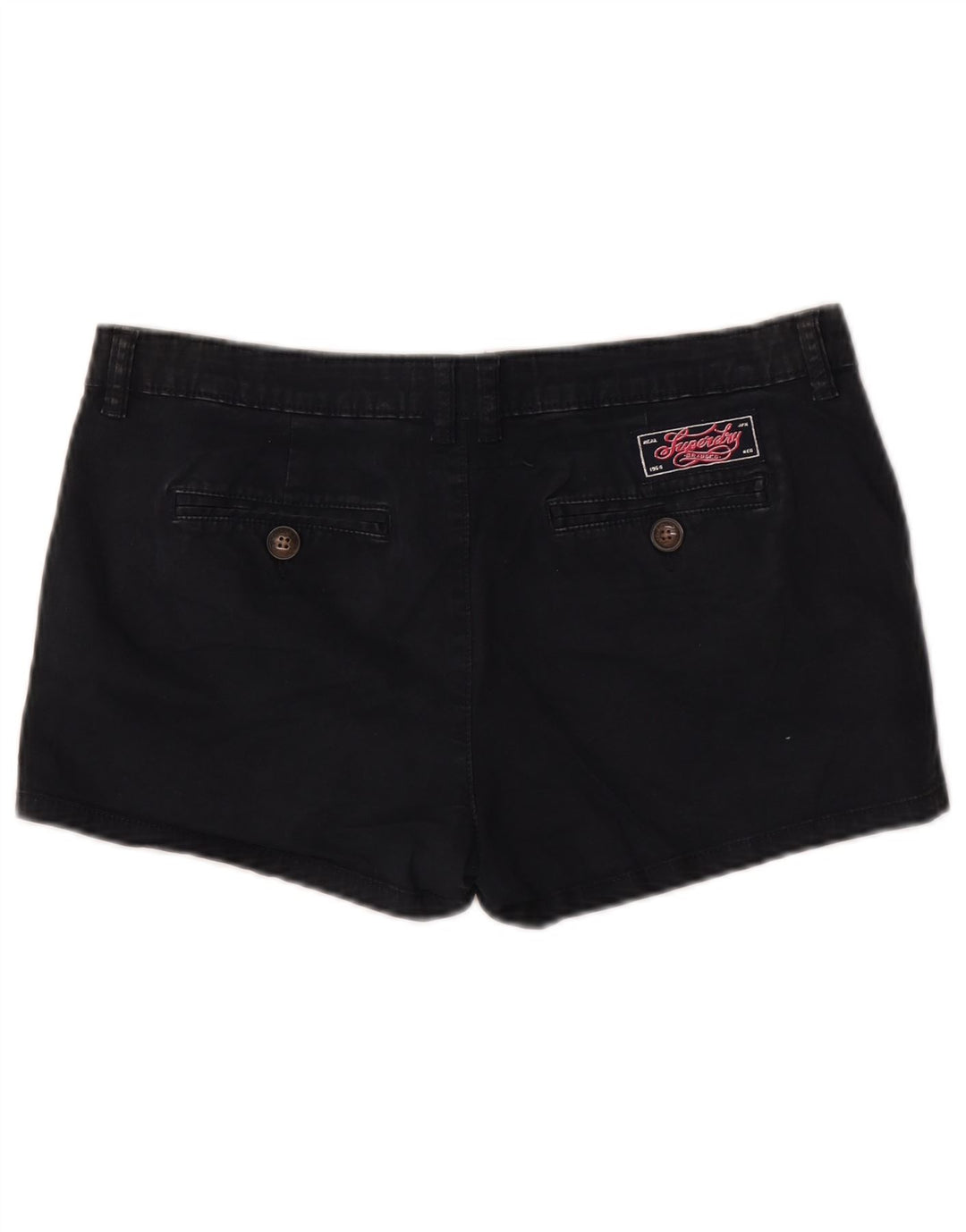 Damskie spodenki chino Superdry, średnie W32, czarne, bawełniane