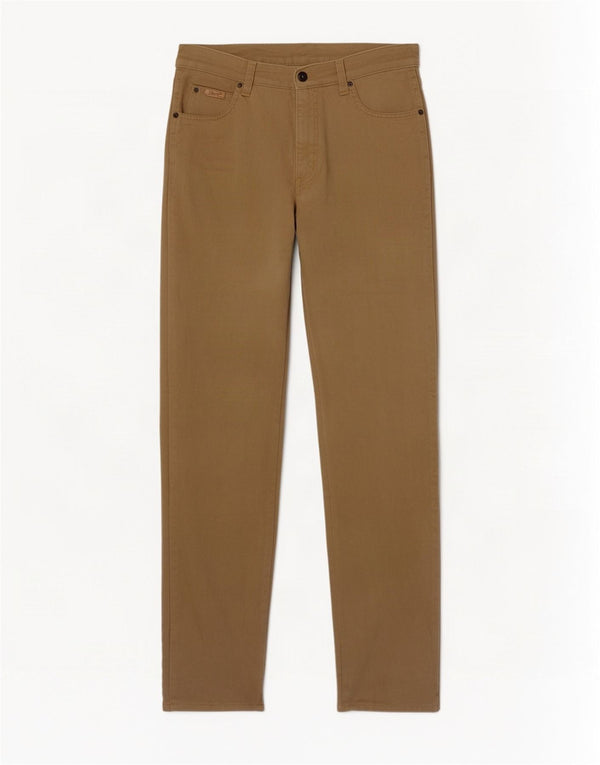 Wrangler Mens Texas Stretch Straight Jeans W32 L30 Brown Cotton