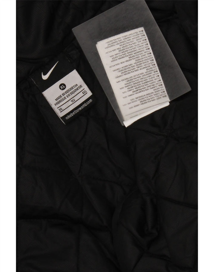 Męska kurtka wiatrówka z kapturem Nike UK 42 XL, czarny poliester