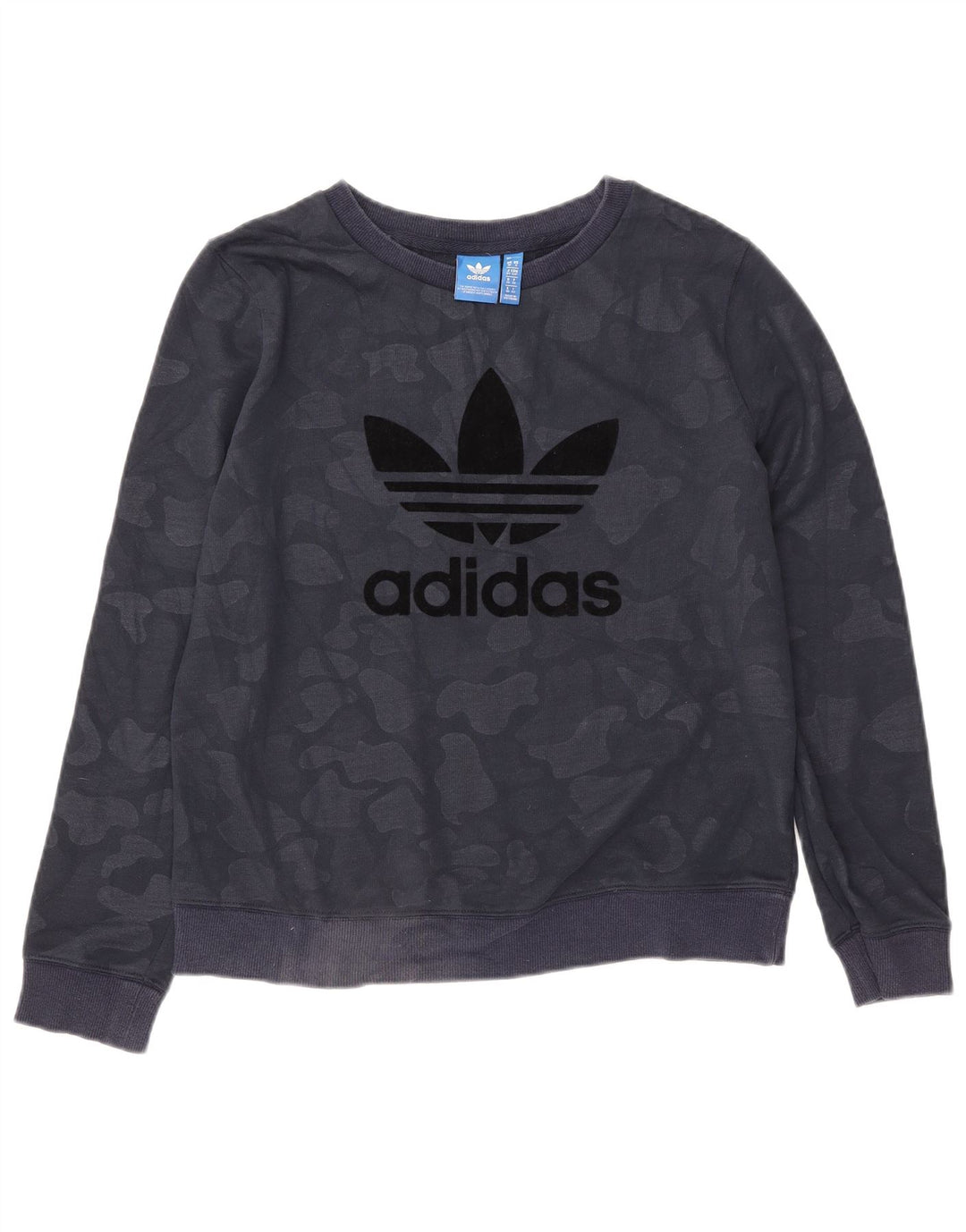 Damska bluza oversize ADIDAS UK 10, mała, granatowa