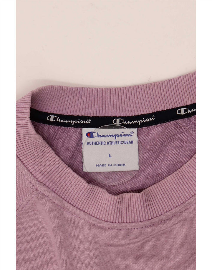 Damska bluza Champion Graphic Oversized Sweatshirt UK 16, duża fioletowa