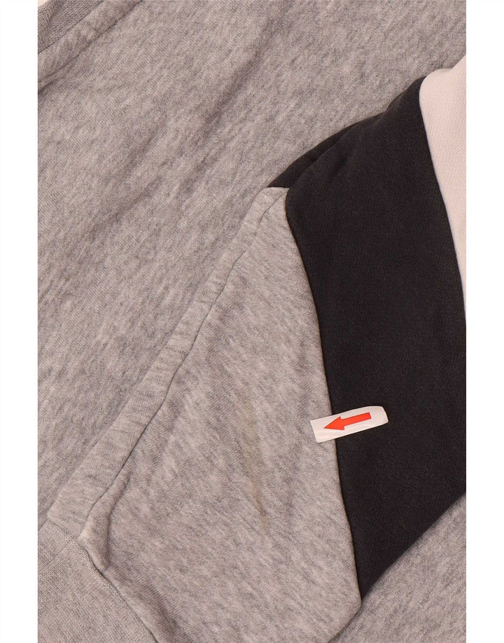 Męska bluza z grafiką Nike, mała, szara, bawełniana z blokami kolorów