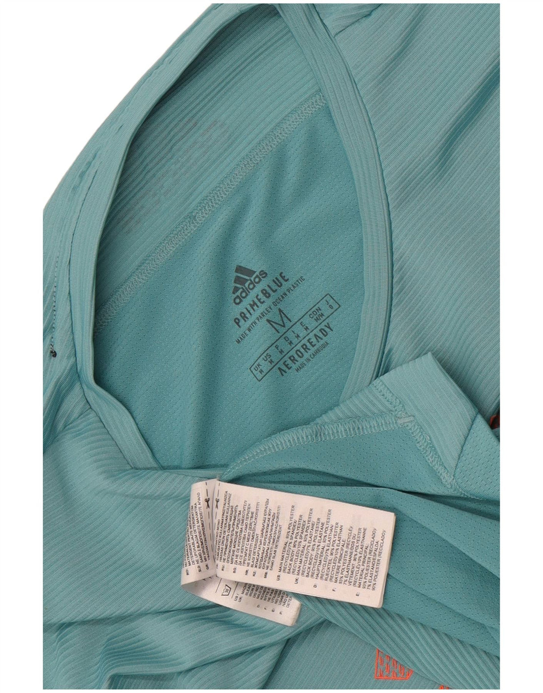 Męska koszulka Adidas Aeroready z grafiką Top średni turkusowy poliester