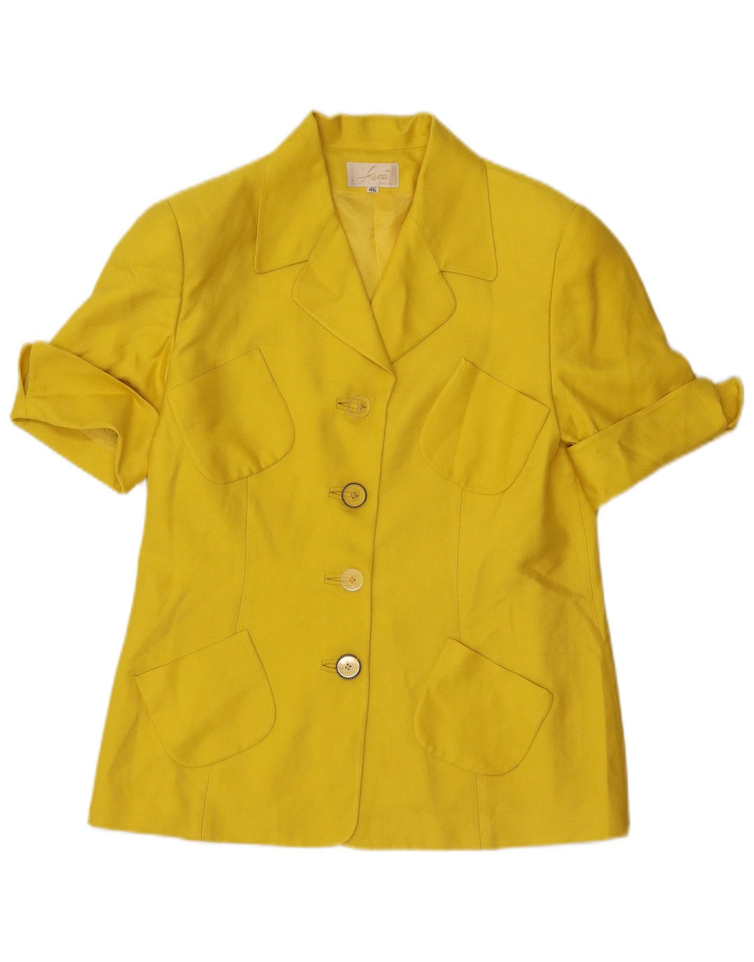 Vintage damski zestaw spódnic zapinanych na 4 guziki, 2 częściowy IT 46 Large W32 Żółty jedwab