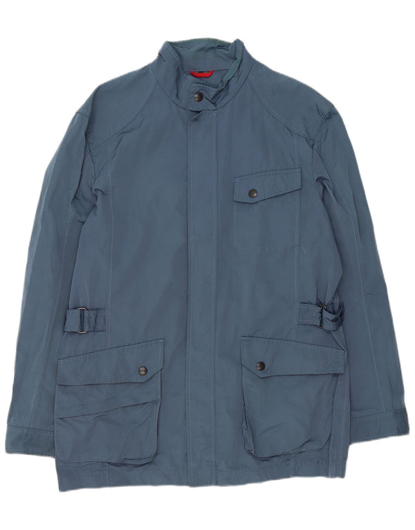Fay Mens Utility Jacket UK 40 Large Navy Blue Polyester