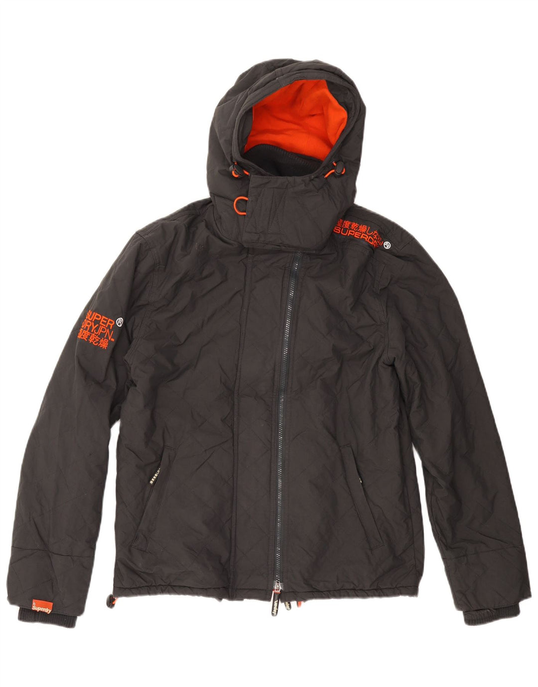 SUPERDRY Męska kurtka wiatrówka The Windcheater Graphic UK 40, duża czarna