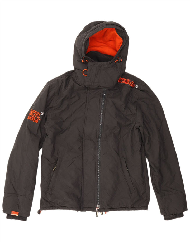 SUPERDRY Męska kurtka wiatrówka The Windcheater Graphic UK 40, duża czarna