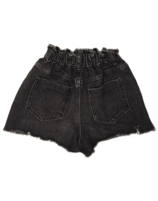 Zara Womens Denim Shorts EU 34 2XS W24 Grey Cotton
