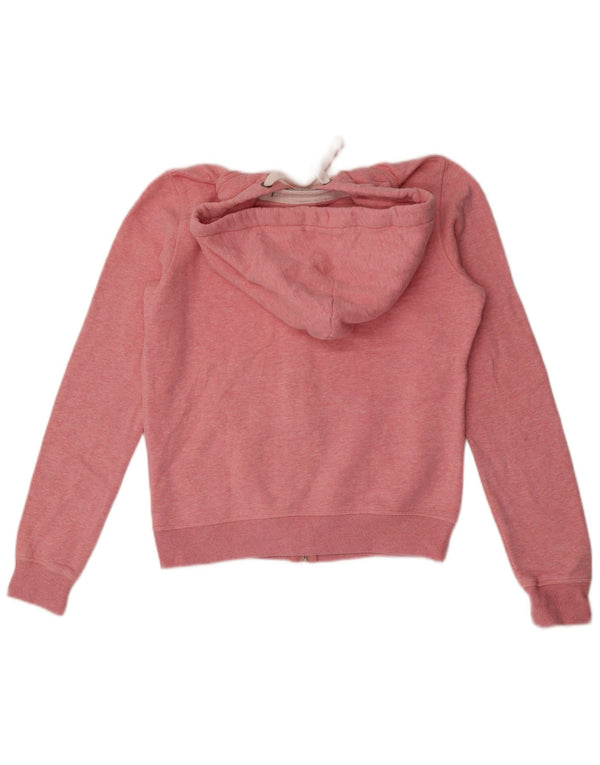 Damski sweter z kapturem i zamkiem Jack Wills UK 10, mały, różowy, nakrapiany, bawełniany