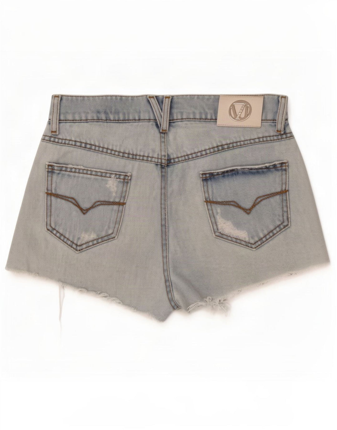 Damskie spodenki jeansowe Versace w trudnej sytuacji W28 Średnioniebieskie bawełniane