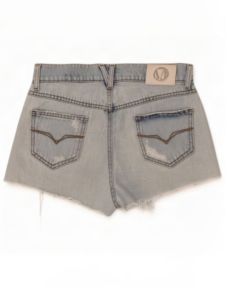 Damskie spodenki jeansowe Versace w trudnej sytuacji W28 Średnioniebieskie bawełniane