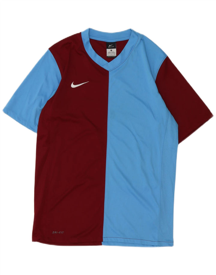 Męski T-shirt Nike Dri Fit, mały, wielokolorowy poliester z blokami kolorów
