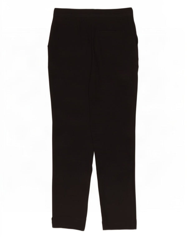 Marks & Spencer Damskie spodnie codzienne z wysokim stanem UK 10 Small W24 L30 Czarne