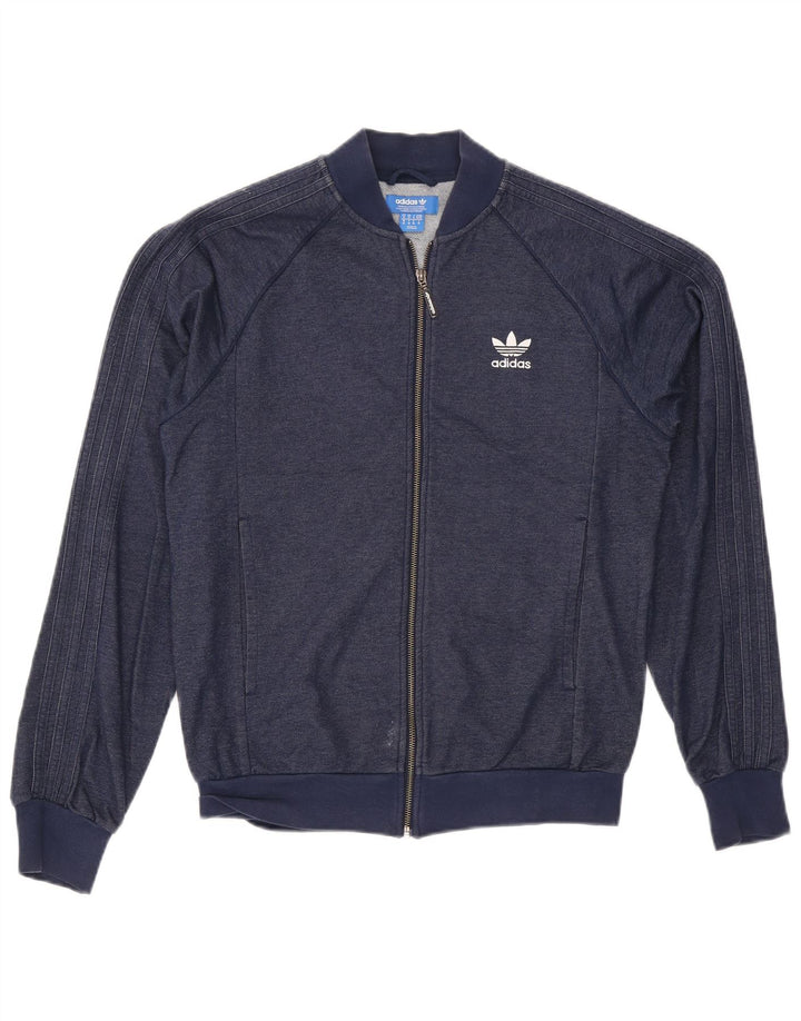Adidas Męska bluza dresowa, średnia, granatowa, bawełniana