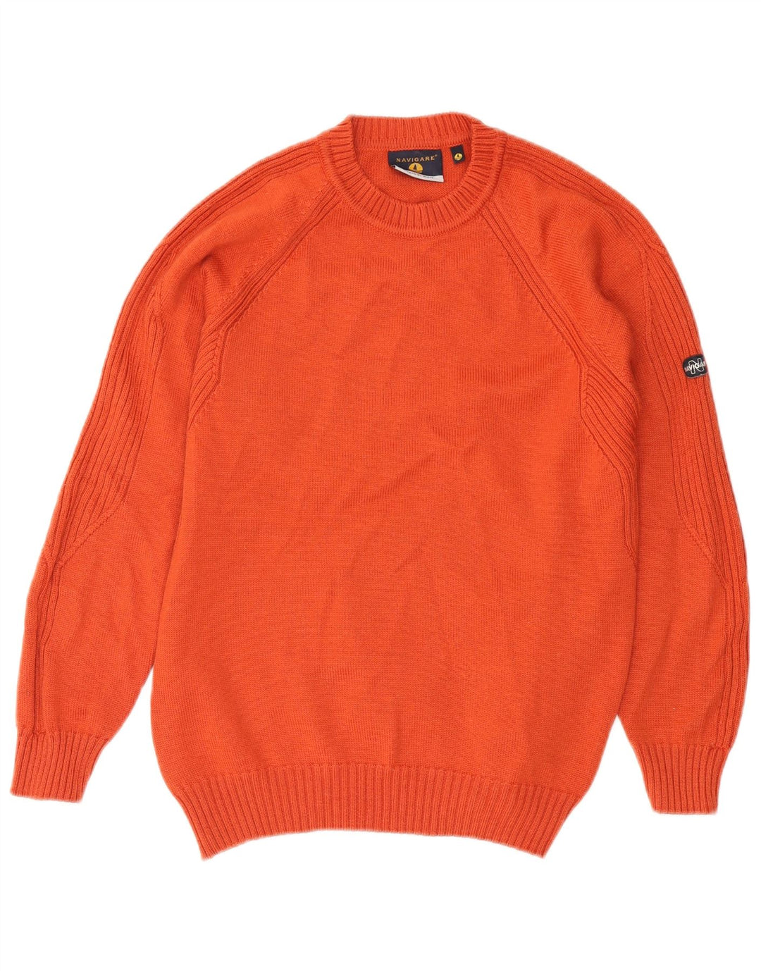 Męski sweter z okrągłym dekoltem Navigare, wełniany, w kolorze średniej czerwieni
