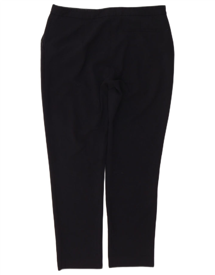 Damskie proste spodnie chino Oasis UK 12 Medium W32 L26 Czarny poliester