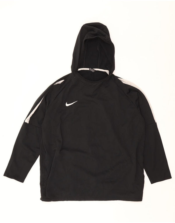 Męska bluza z kapturem Nike Dri Fit 2XL, czarny poliester z blokami kolorów