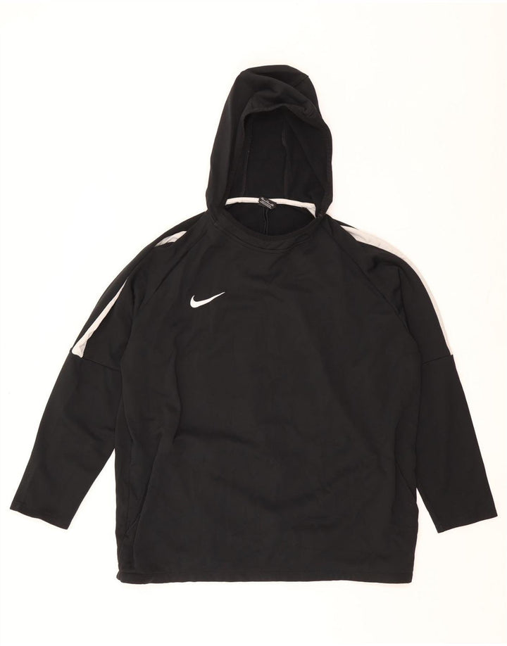 Męska bluza z kapturem Nike Dri Fit 2XL, czarny poliester z blokami kolorów