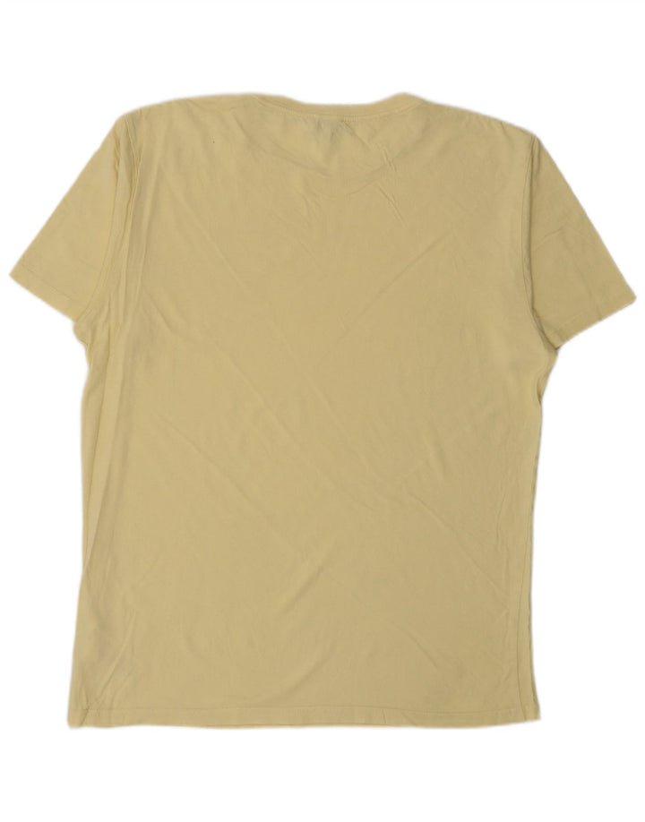 T-shirt męski Reiss, średni żółty bawełniany