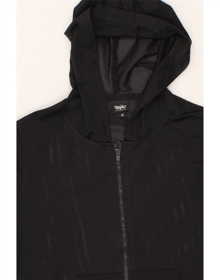 MOSSIMO Womens Crop Zip Hoodie Sweater UK 12 Medium Black Vintage Mossimo and Second-Hand Mossimo from Messina Hembry 