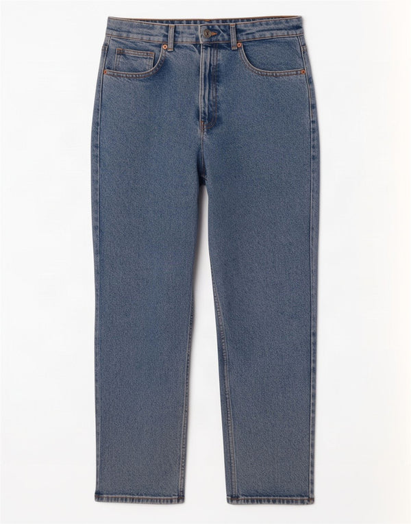 Damskie jeansy Zara z wysokim stanem, zwężane, EU 40, średnie, W30, L28, niebieska bawełna