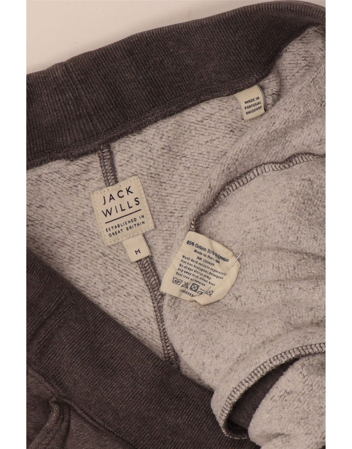 Męskie spodenki sportowe Jack Wills z grafiką, średnioszare, bawełniane