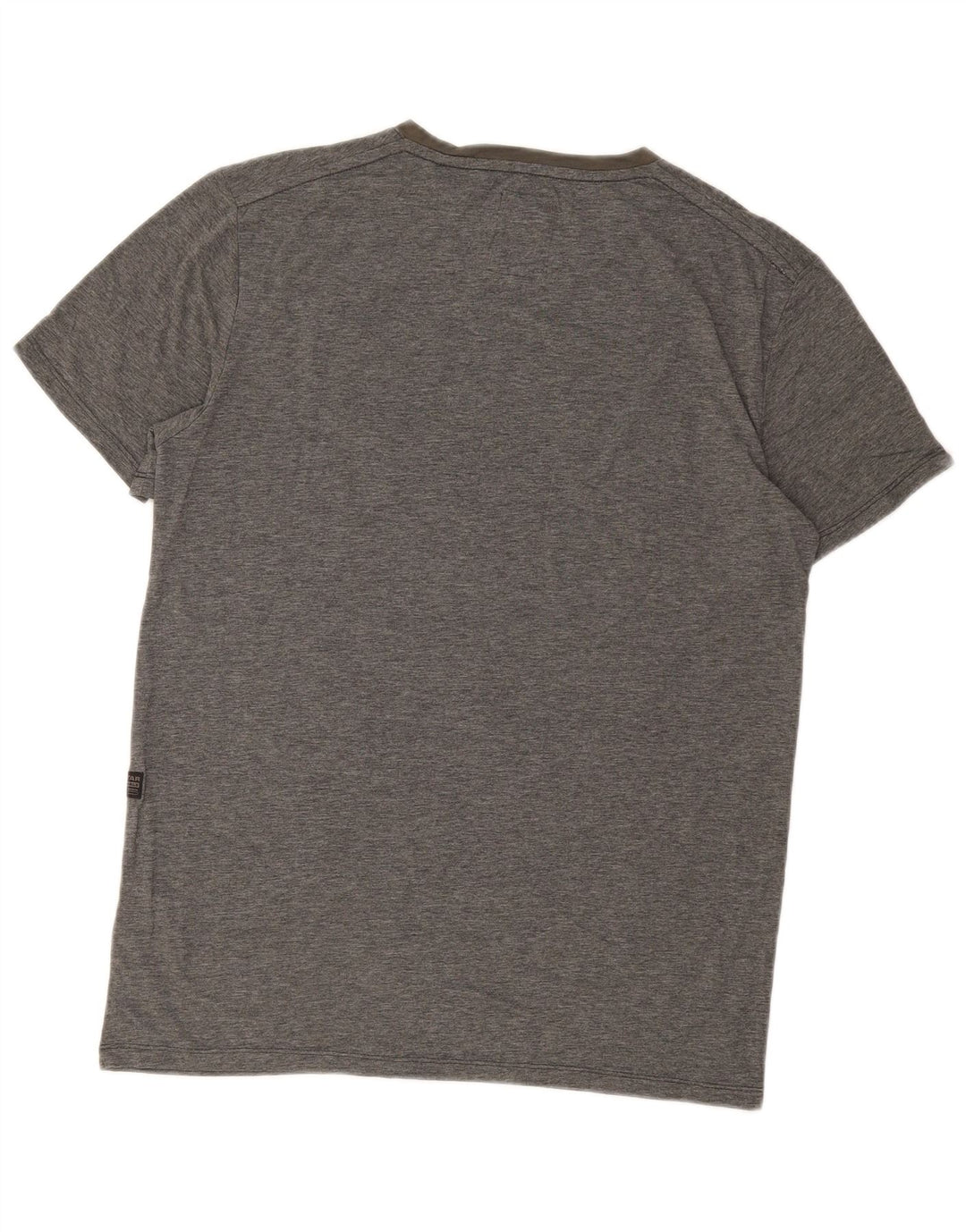 Męski T-shirt z grafiką G-STAR, duży, szary, bawełniany